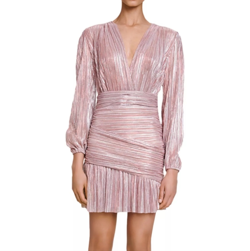 MAJE ROSINA PINK DRESS - Picture 8 of 10